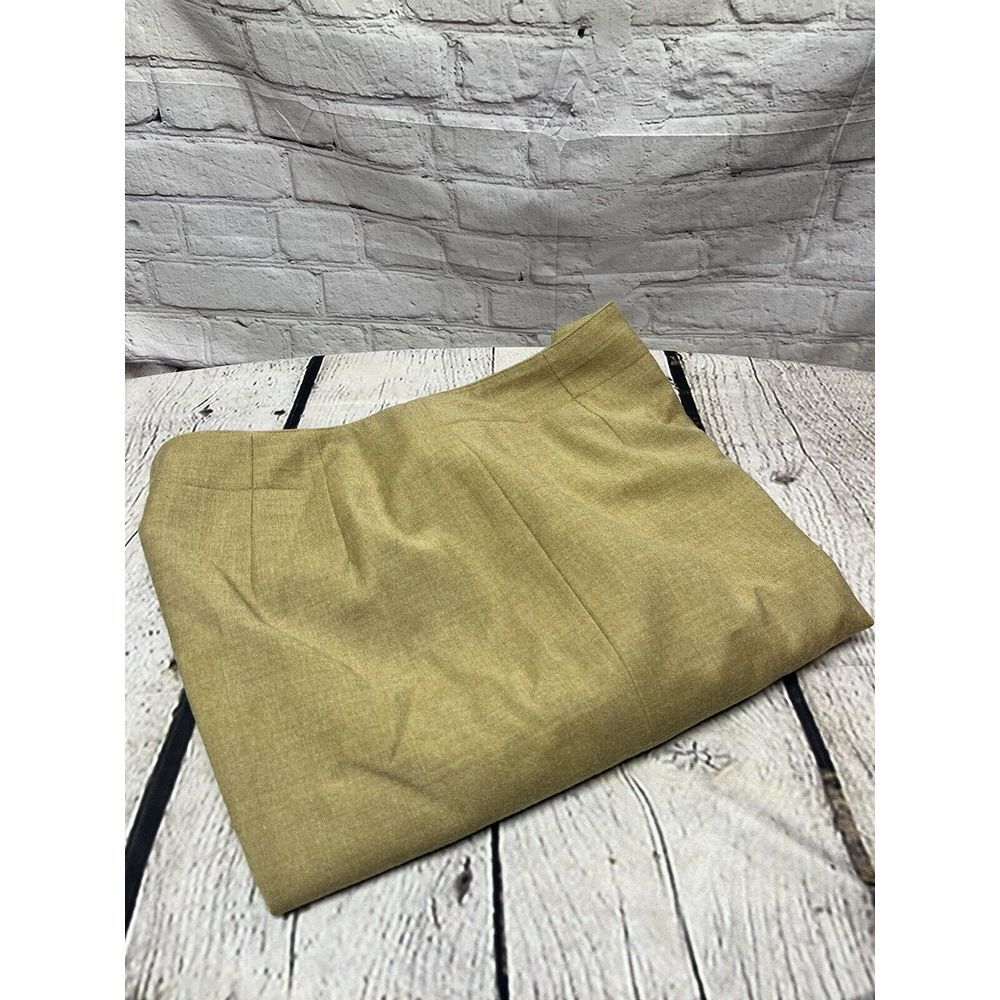 Talbot's Dress Pants Flat Front Side Zip Tan Wool Blend Lined Career‎ Sz 10